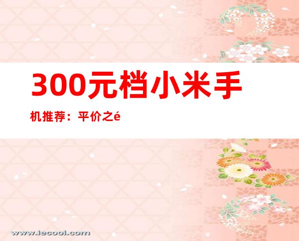 300元档小米手机推荐：平价之选，性价比出众